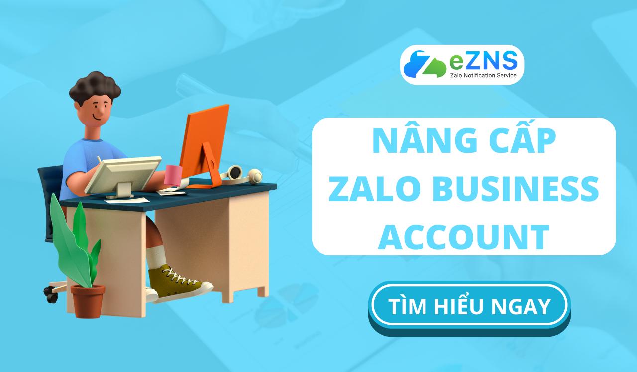 nâng cấp zalo business