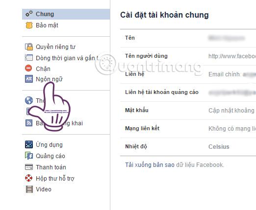 Cách đăng status Facebook với nhiều ngôn ngữ