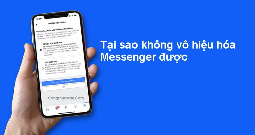 Tại sao Messenger không có chữ vô hiệu hóa và cách sửa?