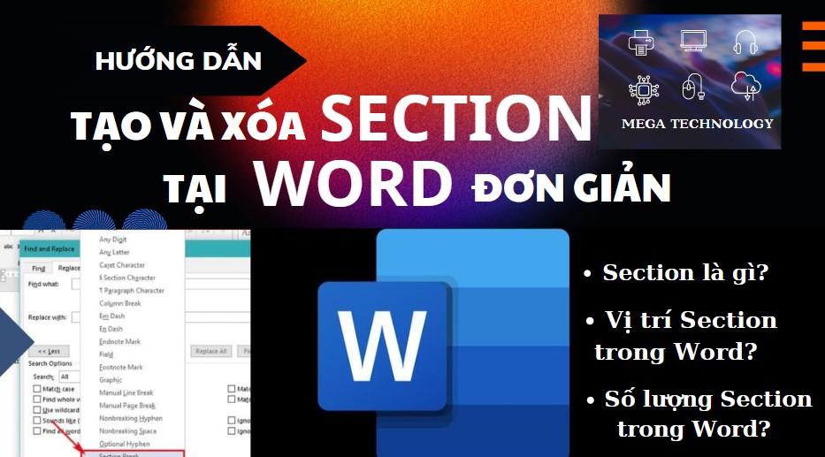 Cách tạo section, xóa section trong Word đơn giản