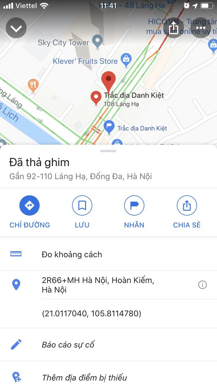 Cách xác định vị trí theo tọa độ trên google map