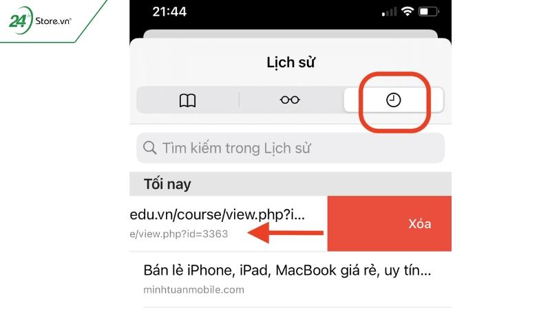 Cách xoá lịch sử tìm kiếm trên iPhone