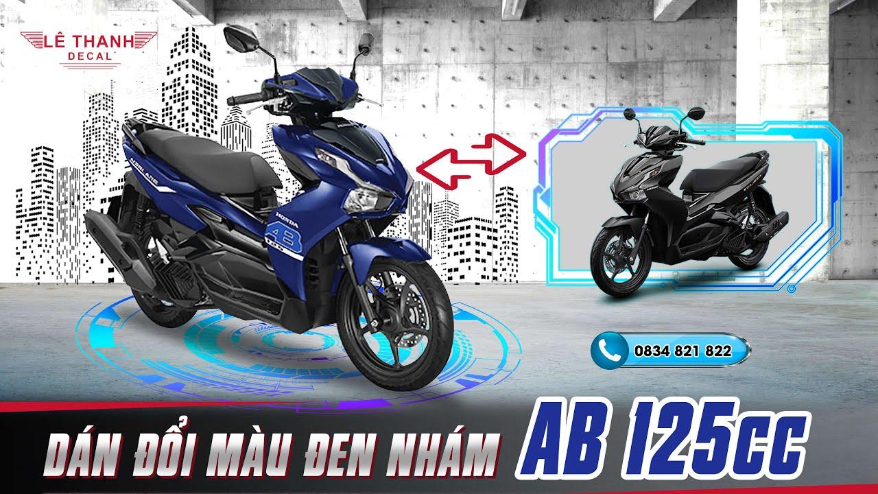 Dán decal đổi màu đen nhám cho AirBlade 125cc xanh đen cá tính