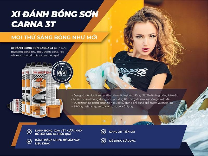 Kem đánh bóng xóa xước sơn xi Carna 3T