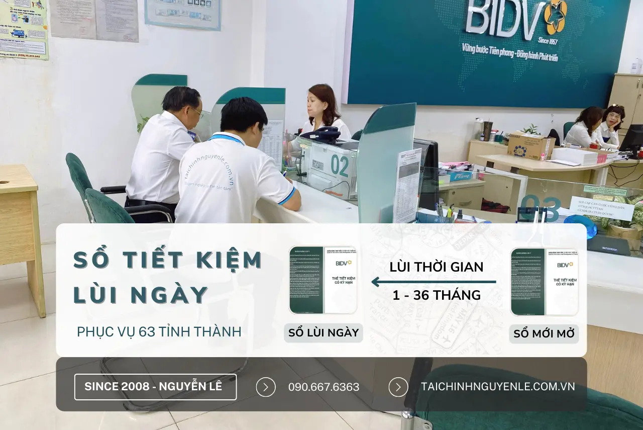 dịch vụ sổ tiết kiệm lùi ngày