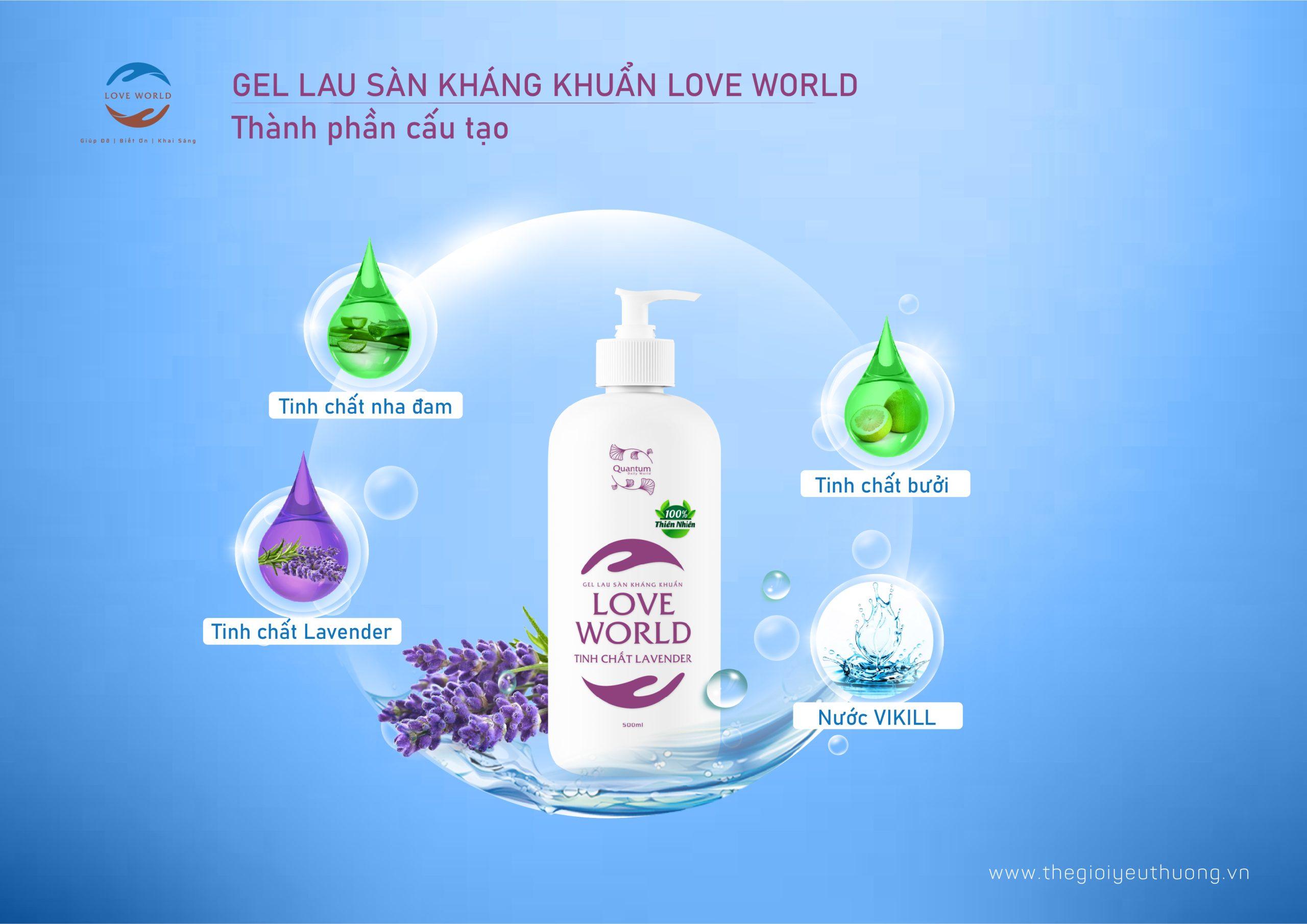 Nước lau sàn kháng khuẩn Love World