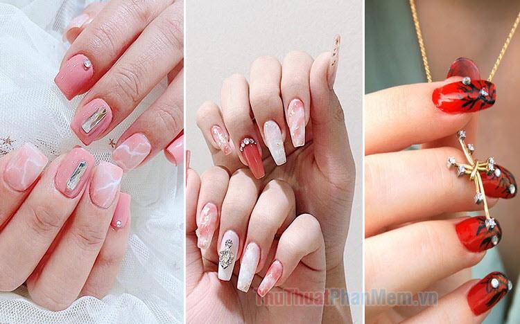 Những Mẫu Nail Đẹp Nhất với Đính Đá Lấp Lánh