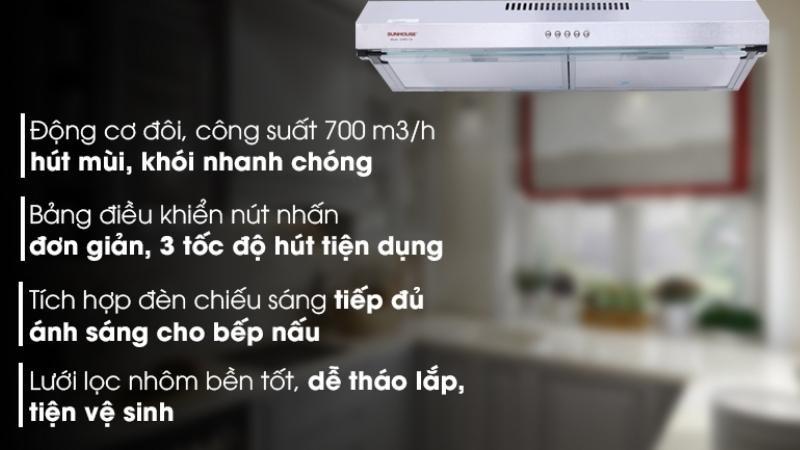 7 mẫu máy hút mùi giá rẻ dưới 5 triệu hiện đại đầy tiện ích cho căn bếp