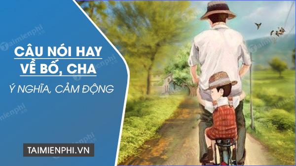 Những câu đẹp về Gia đình: Cha, Bố