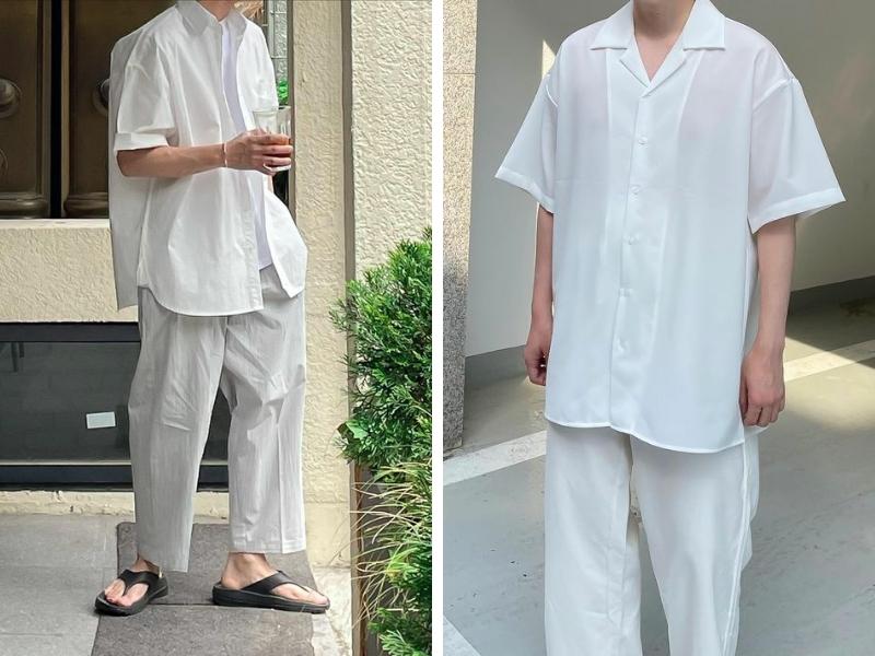 Outfit thanh lịch, trang nhã với cặp màu sắc trắng - trắng