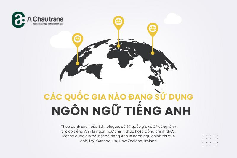 Tổng hợp các quốc gia sử dụng ngôn ngữ tiếng Anh phổ biến hiện nay