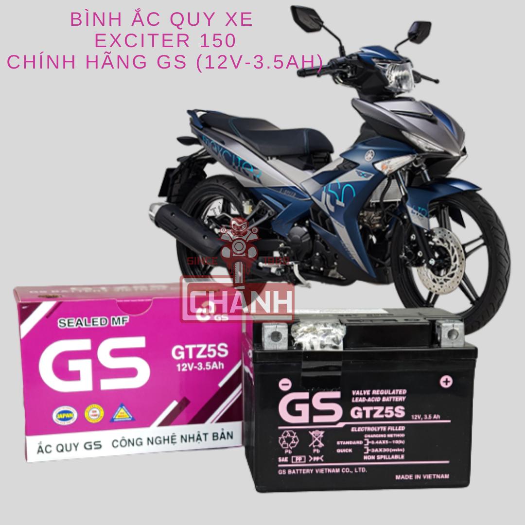 Bình ắc quy xe Exciter 150 GS GTZ5S (12V-3.5ah)