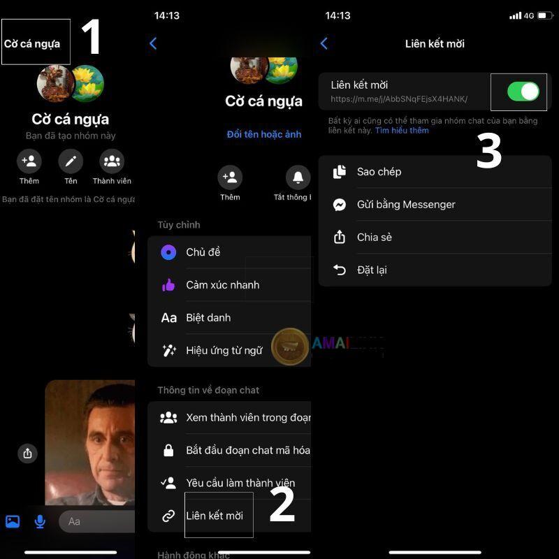 cách lấy link nhóm messenger
