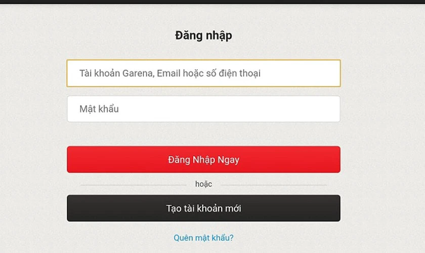 Tạo tài khoản Garena miễn phí không dùng số điện thoại