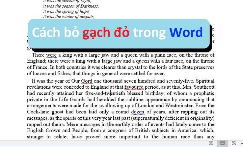 Cách bỏ gạch đỏ trong Word trên mọi thiết bị với mọi phiên bản