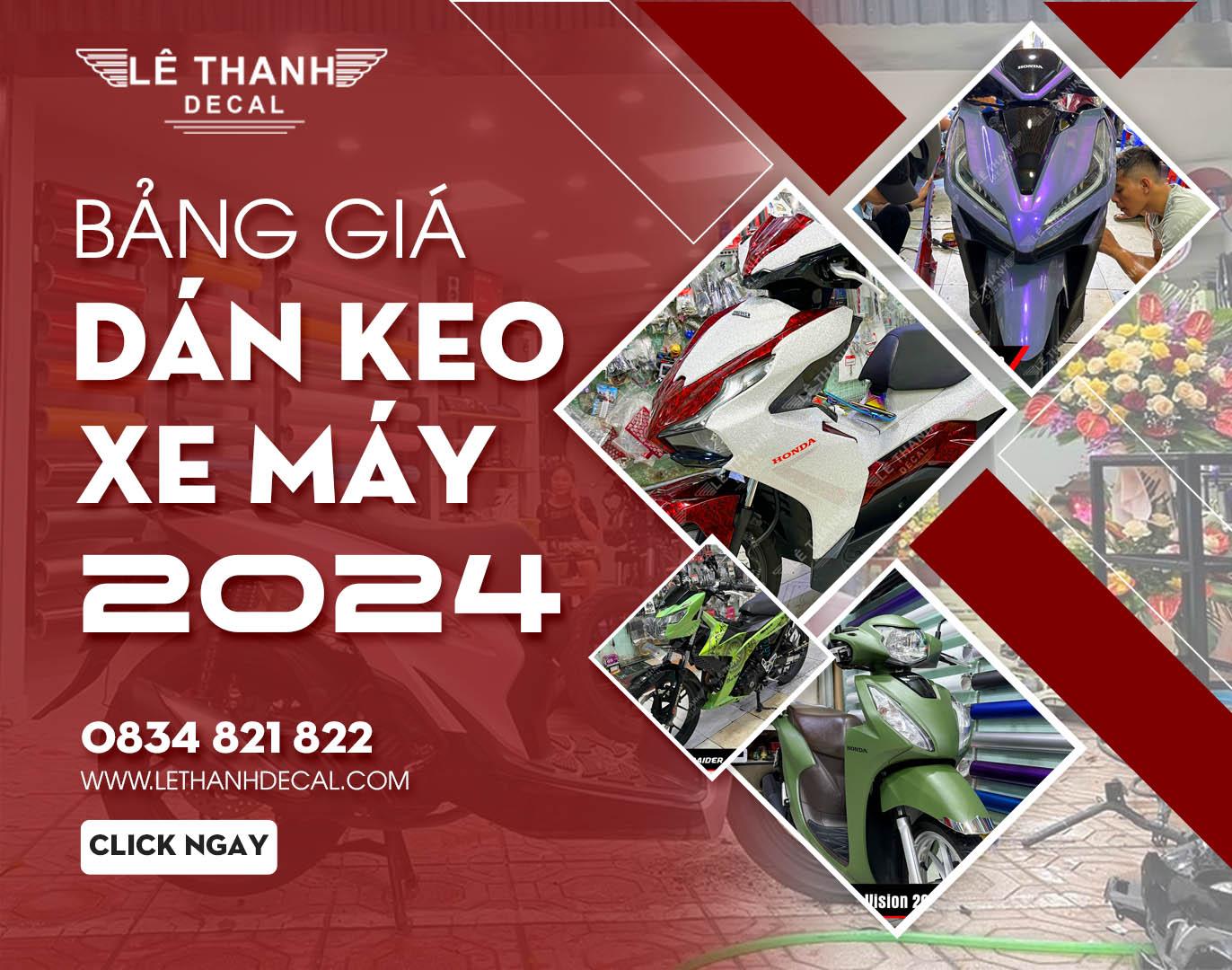 Bảng giá dán keo xe máy - Lê Thanh Decal