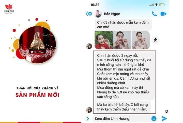 Kem dưỡng da ban đêm Linh Hương