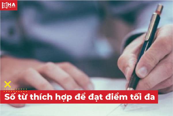 Nên viết bao nhiêu từ trong phần thi IELTS Writing?