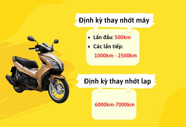 Xe Air Blade chạy bao nhiêu km thì thay dầu giúp xe chạy ÊM- BỐC?