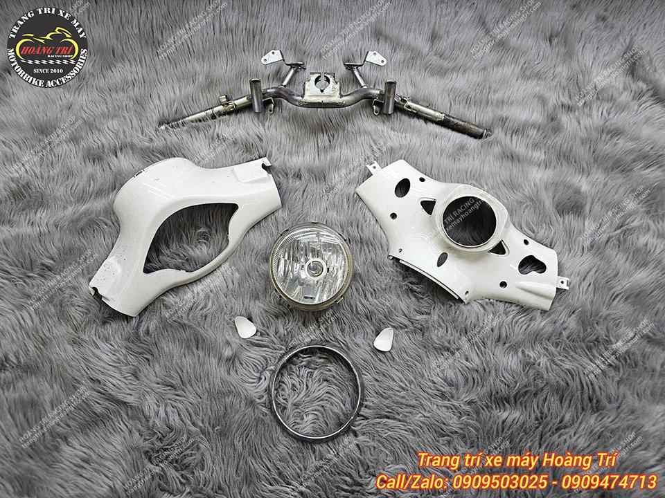 Vespa Primavera đèn tròn độ thành Vespa Sprint đèn vuông