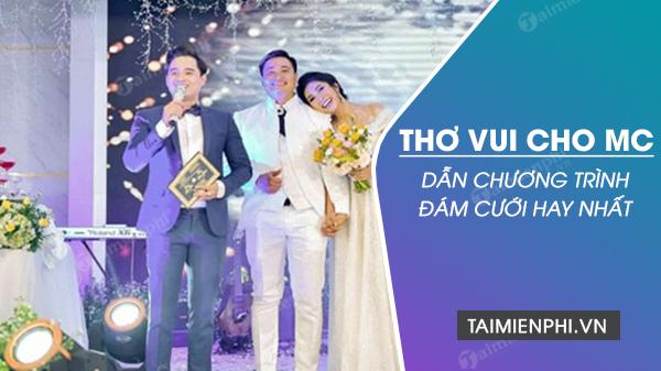 Bài thơ hóm hỉnh cho MC dẫn đám cưới