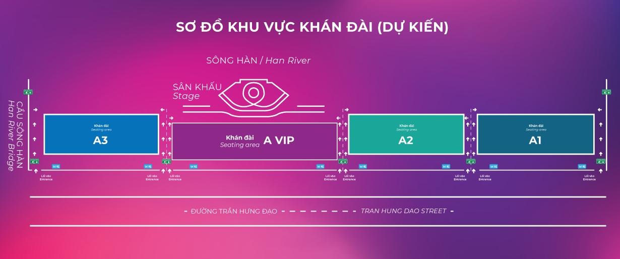 Sơ đồ khán đài xem pháo hoa 2024