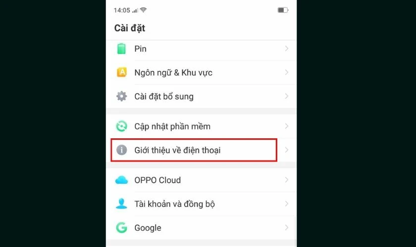 Cách kiểm tra phiên bản Android trên điện thoại OPPO