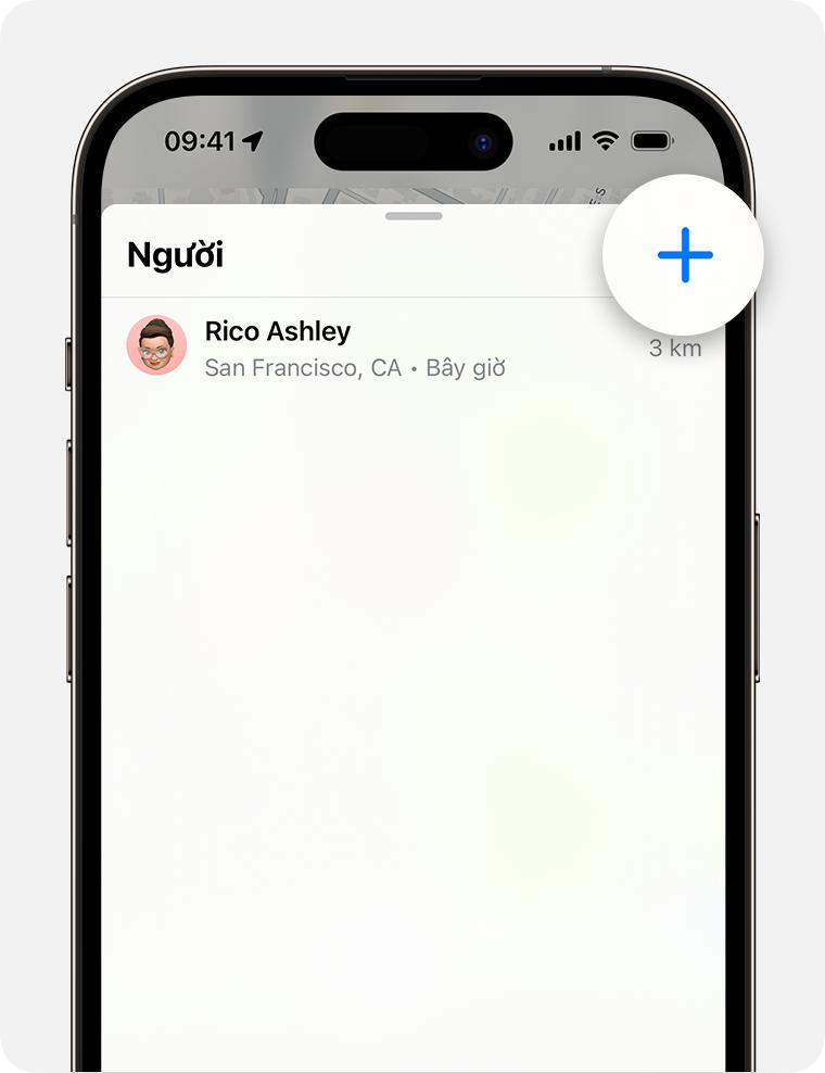 Tìm người khác và chia sẻ vị trí bằng ứng dụng Tìm
