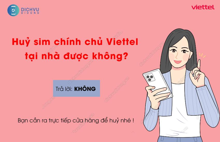 Cách hủy sim Viettel online thế nào?