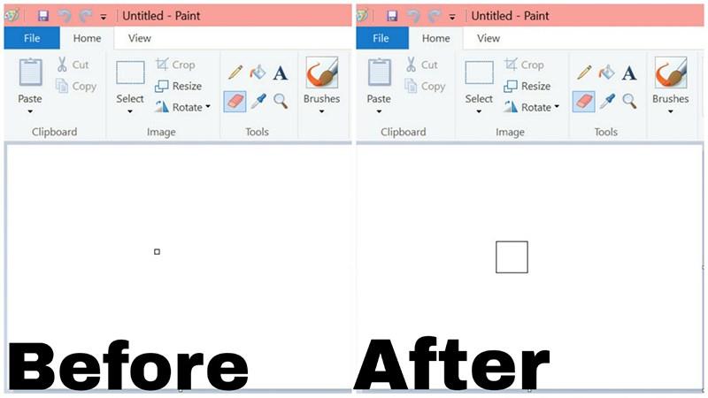 Cách phóng to cục tẩy trong Paint trên Windows 7,8,10 cực dễ