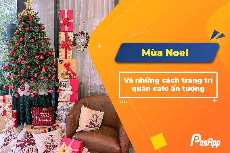 trang trí cửa hàng quán cafe chủ đề noel