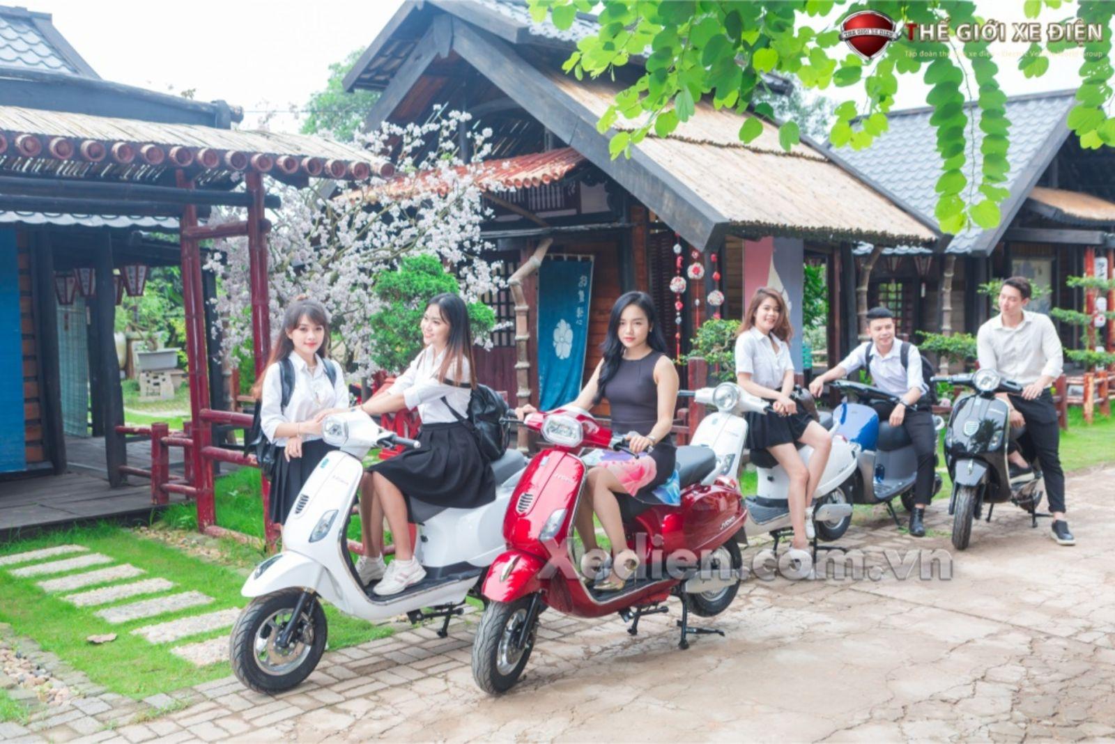 Xe điện JVC Vespas 2019 đèn vuông phanh đĩa