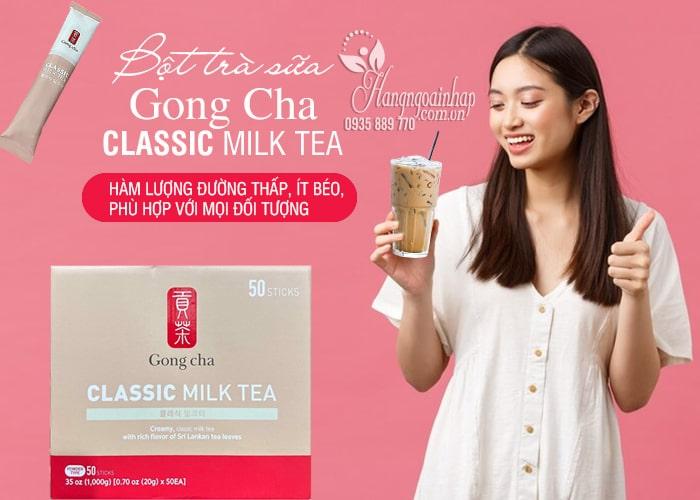 Bột trà sữa Gong Cha Classic Milk Tea hộp 50 gói Hàn Quốc