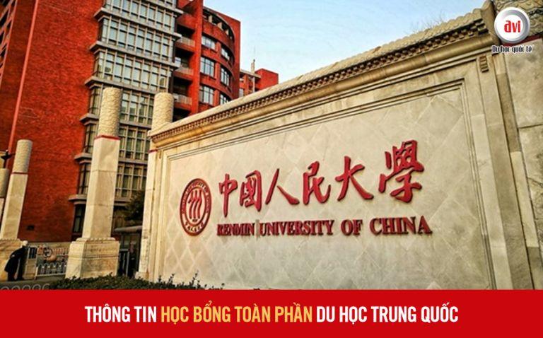 Thông tin học bổng toàn phần du học Trung Quốc Mới nhất 2023