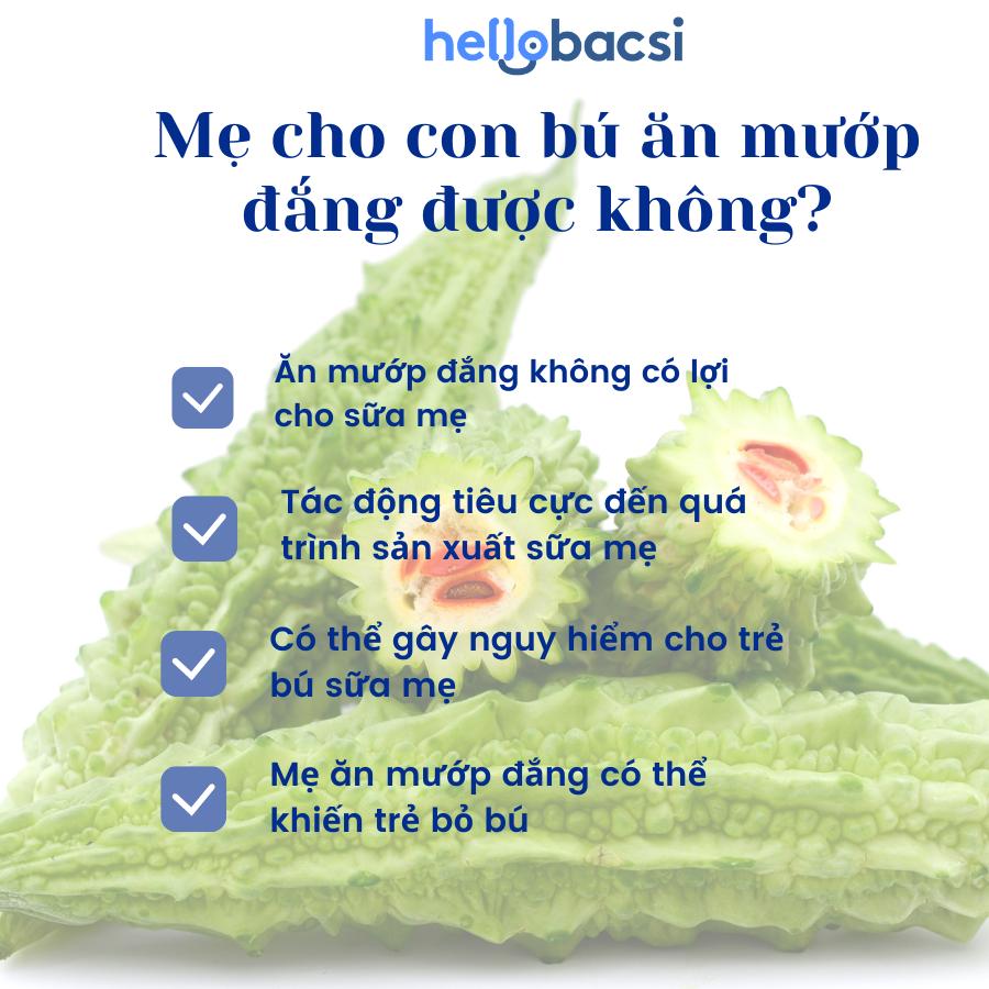 Cho con bú ăn mướp đắng được không, có khiến bé bỏ bú không?