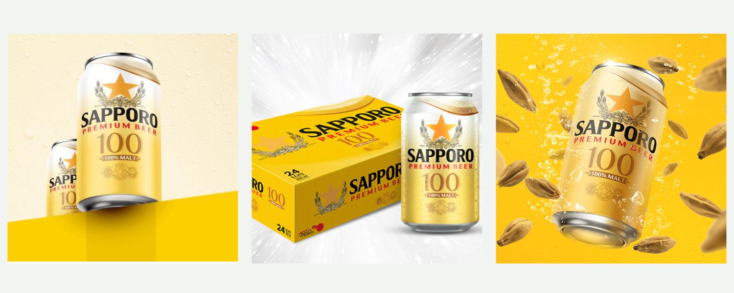 Sapporo Premium – Bia lon 330ml