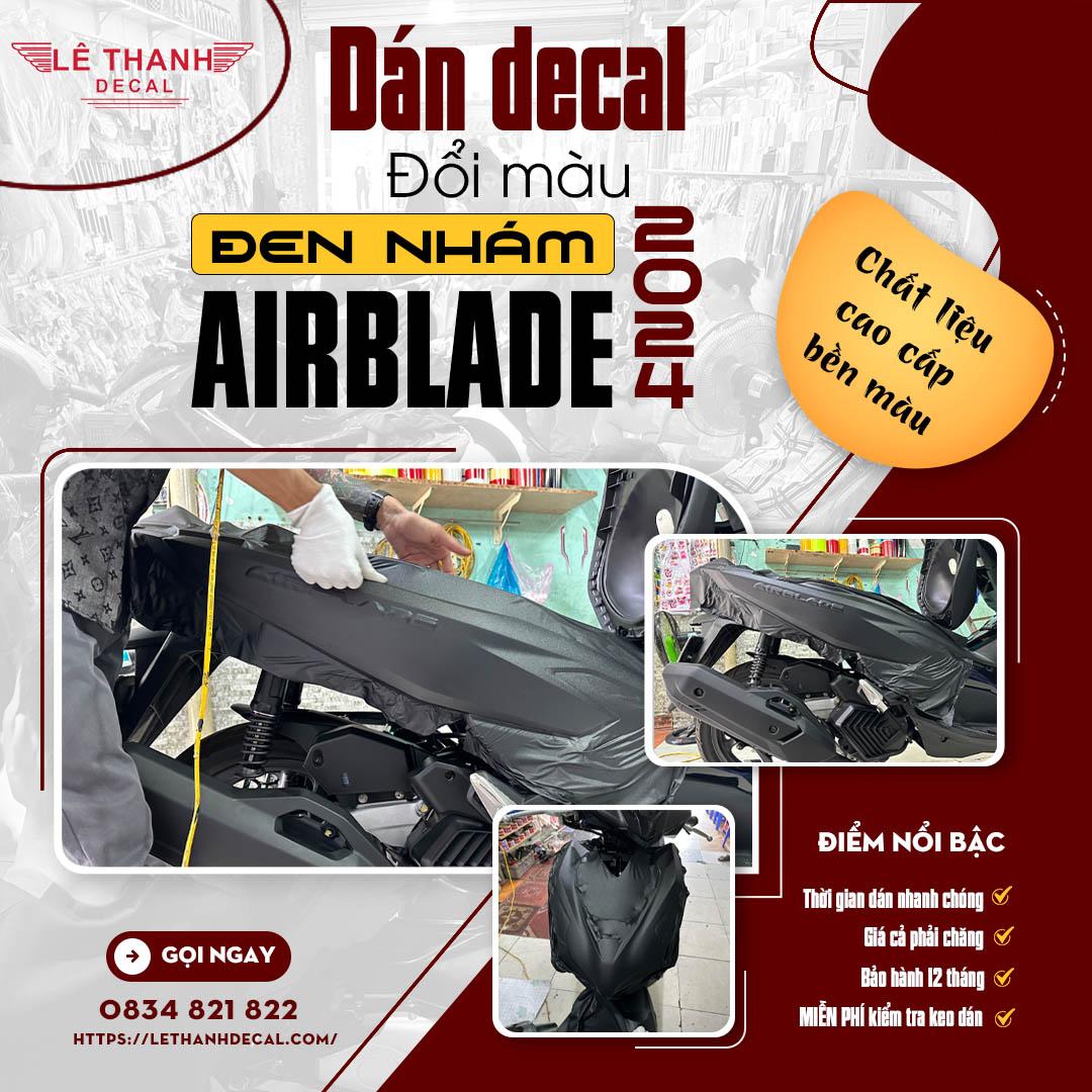 Dán decal đổi màu đen nhám cho AirBlade 2024