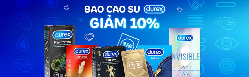 Bao cao su Durex giảm 10%