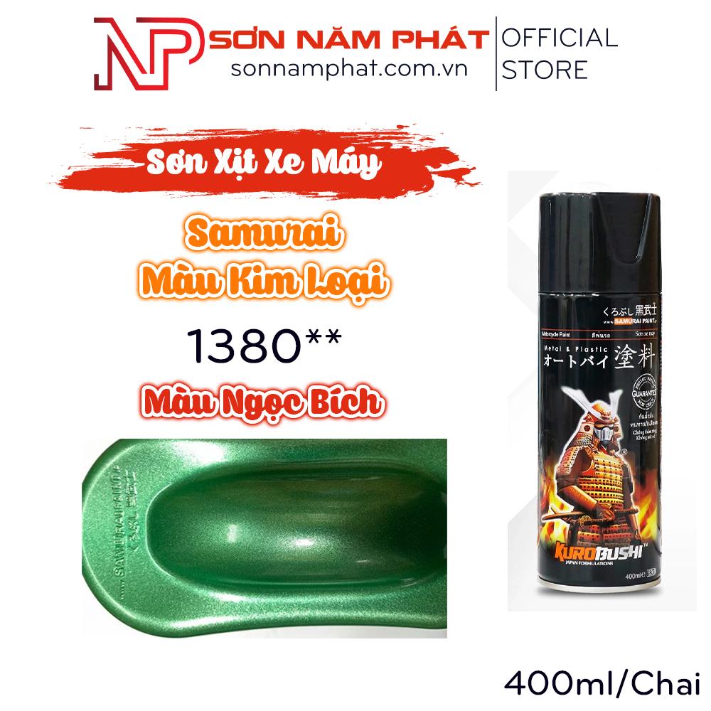 Sơn Xịt Samurai Màu Kim Loại 1380** Màu Ngọc Bích