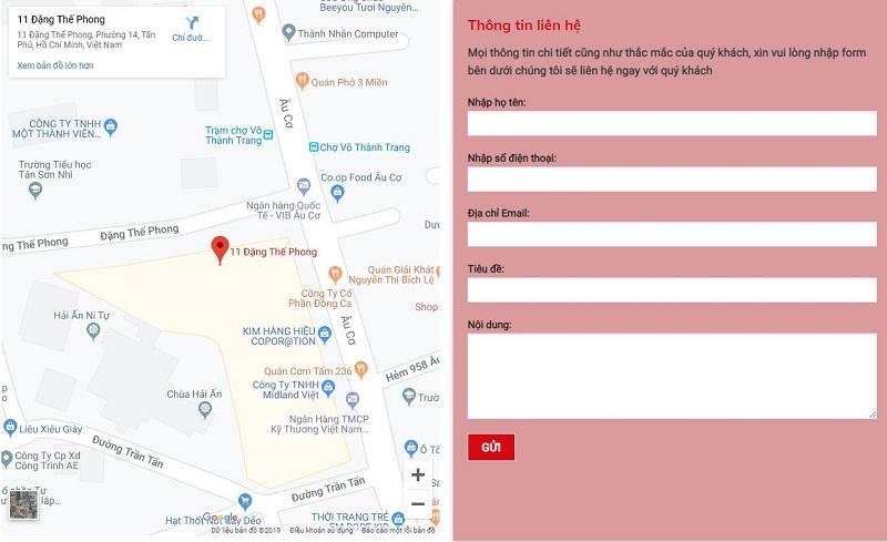 Chèn google map vào website