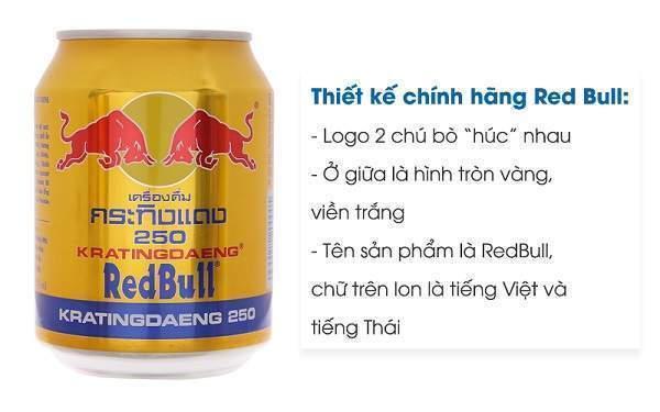 phân biệt thiết kế vỏ lon bò húc thái giả và thật