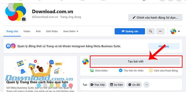 Click chuột vào nút Công khai