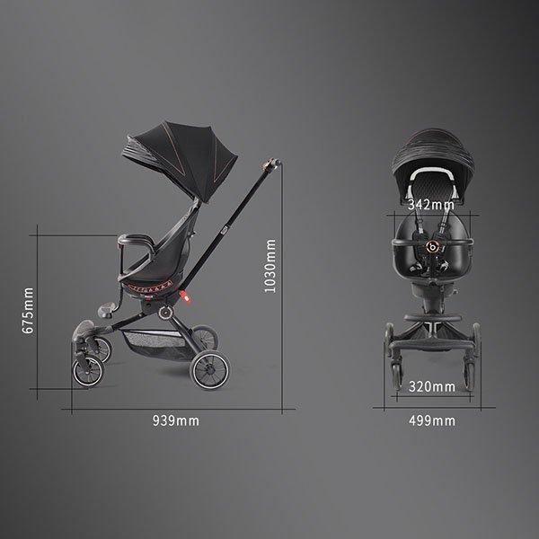 Xe đẩy 2 chiều Baobaohao V8 ghế xoay 360 độ (Màu Hồng)