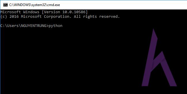 Kiểm tra cài đặt Python thành công Howkteam.vn