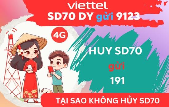 Tại sao không thể hủy được gói cước SD70 Viettel? Bao gồm nguyên nhân những gì?