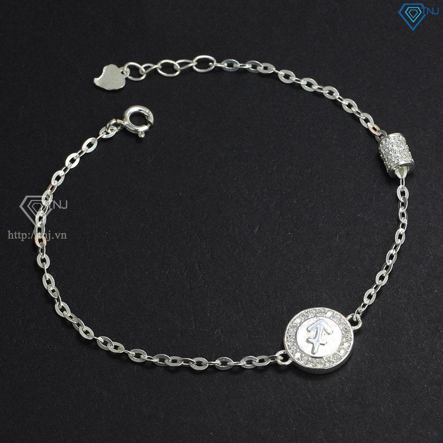 Lắc tay bạc nữ cung Nhân Mã khắc tên LTN0268