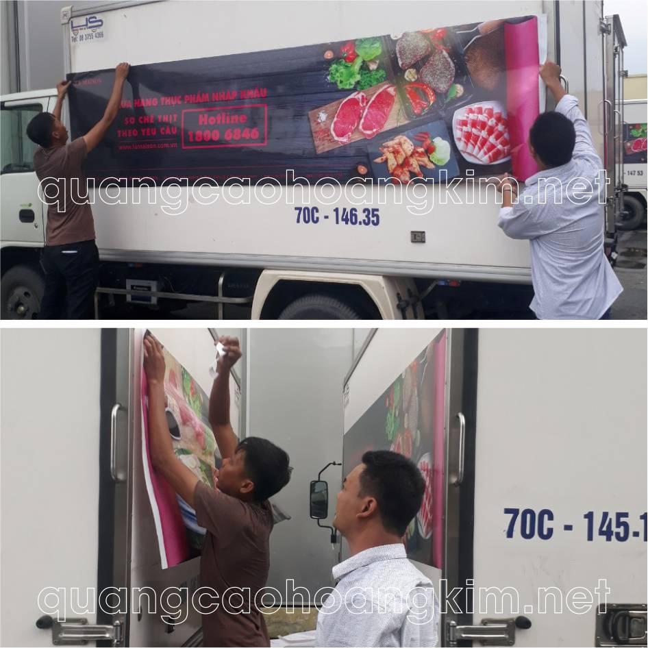 DECAL DÁN XE Ô TÔ TẢI QUẢNG CÁO CỰC ĐẸP, THU HÚT