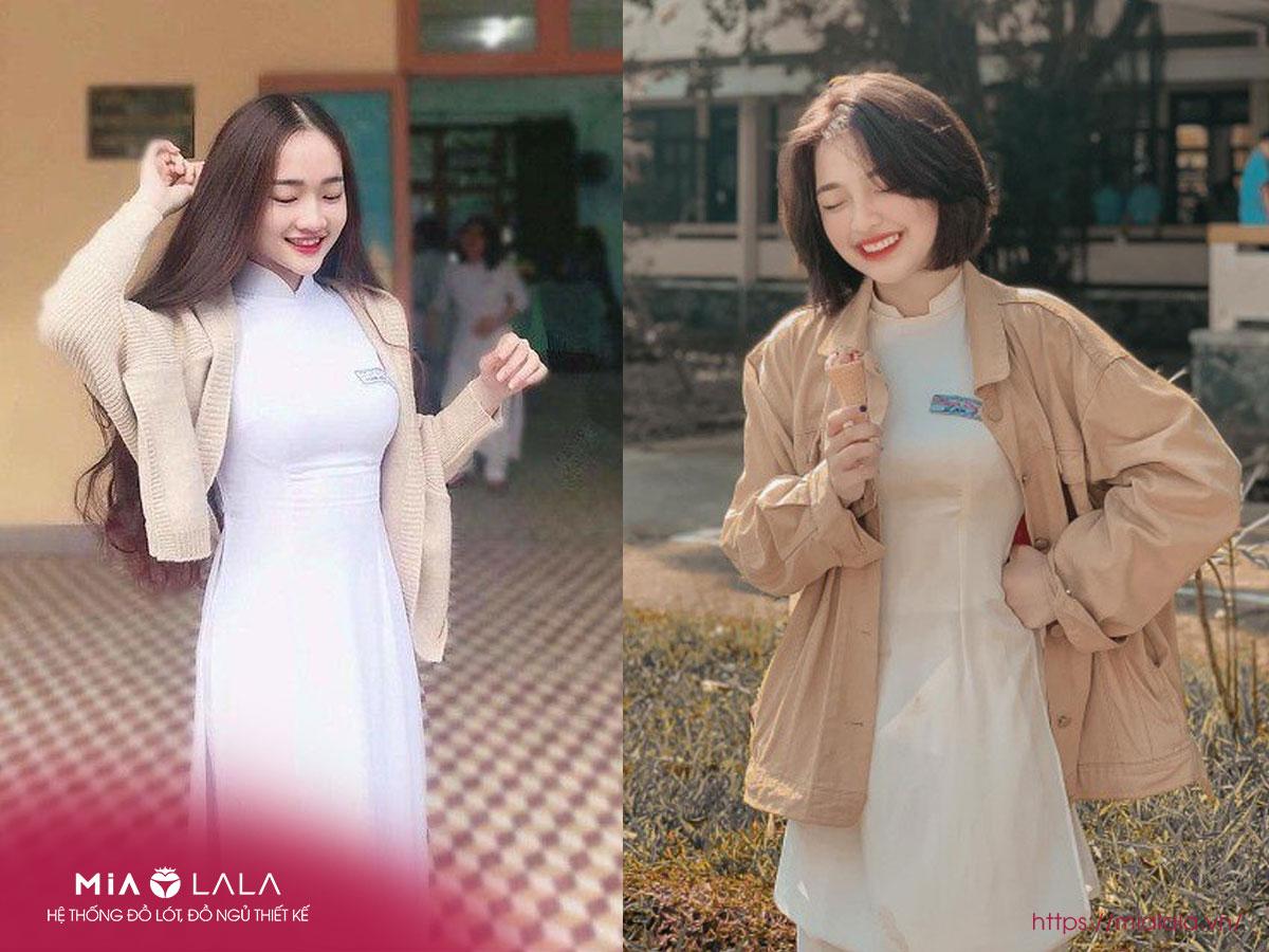 Mặc áo dài mang áo khoác gì thì tôn dáng và phù hợp nhất?