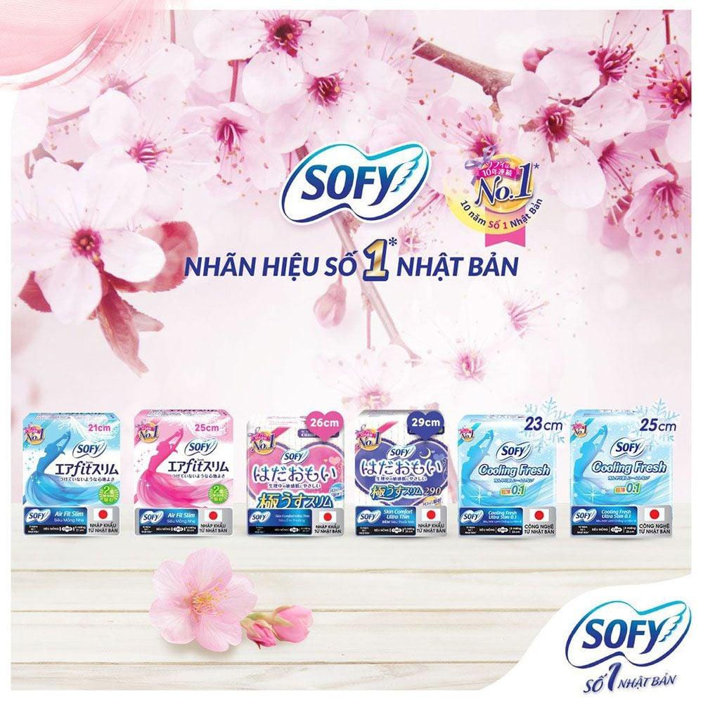 Băng Vệ Sinh Sofy Skin Comfort Ultra Thin 26cm Có Cánh - 8 Miếng (Che tên sản phẩm khi giao hàng)