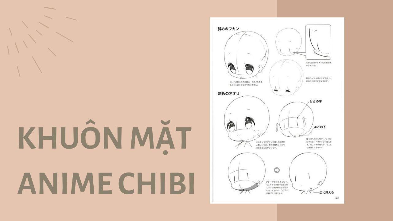 Vẽ khuôn mặt anime chibi